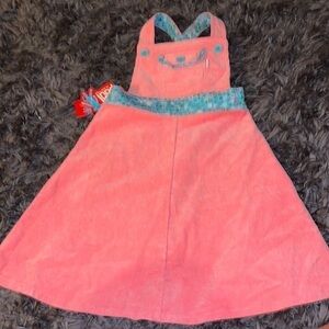 Small Paul size 3T Jumper in a coral & teal color with cute pockets.  Brand new